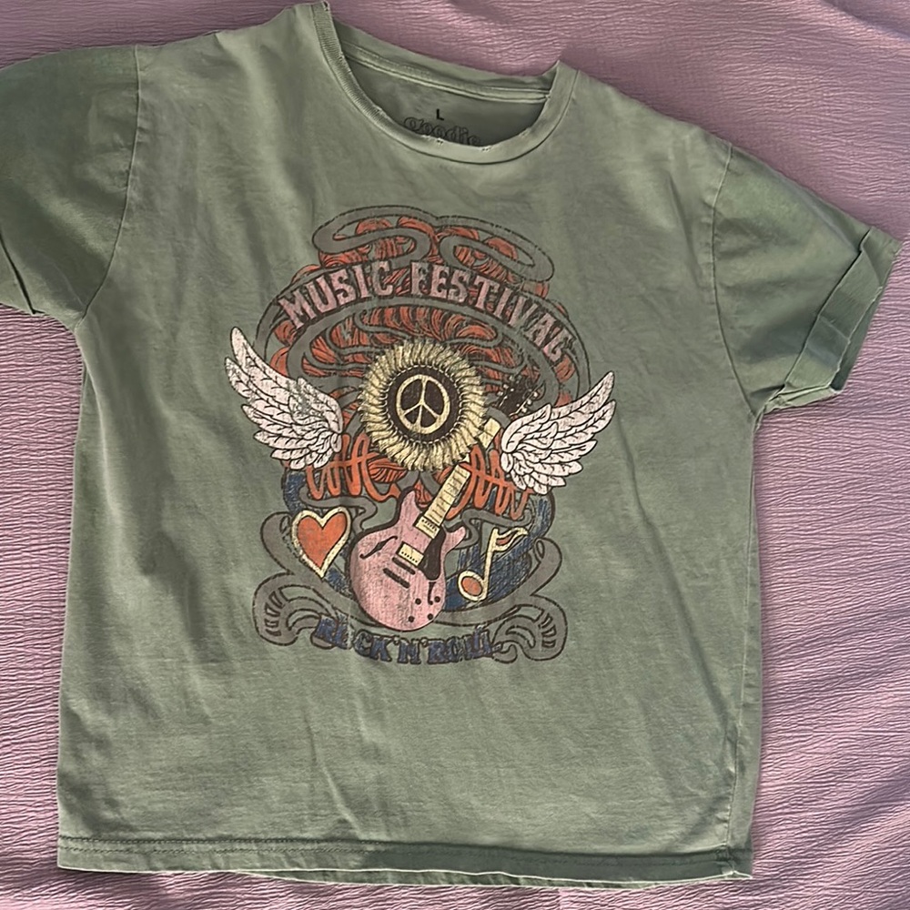 Kids Green Graphic T-Shirt